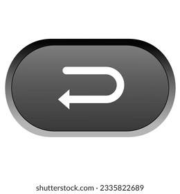 Enter button icon vector design template, illustration, and fully editable
