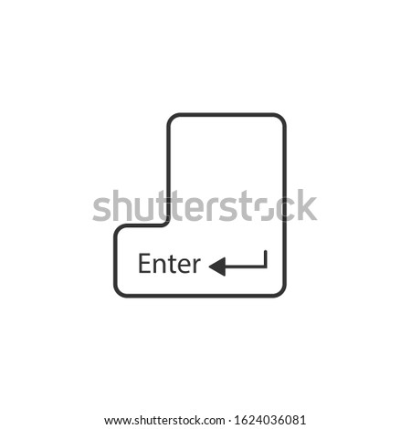 Enter button keyboard vector icon