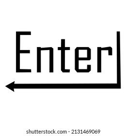 Enter button symbol for computer