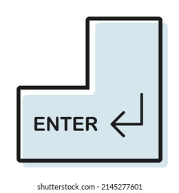 Enter button vector design. Isolated pictogram.