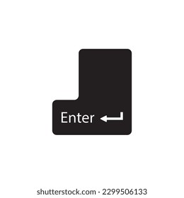 Enter button vector icon. Enter flat sign design. Keyboard enter button symbol pictogram. UX UI icon