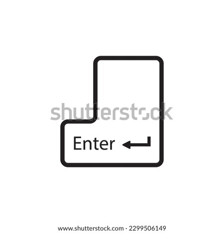 Enter button vector icon. Enter flat sign design. Keyboard enter button symbol pictogram. UX UI icon