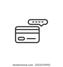 Enter card details, icon in line design. Enter, card, details, payment, transaction, input, credit on white background vector. Enter card details editable stroke icon