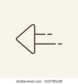 Enter command key line icon. Direction, road sign, symbol. Arrow concept. Vector illustration can be used for topics like indication, pointing, designation