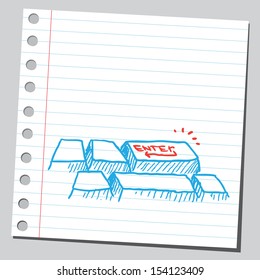 Enter computer button