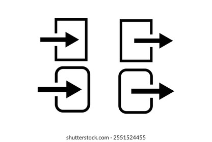 Ícone Entrar e sair da conta. Ícone da conta de logout.