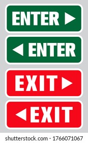 enter and exit sign collection