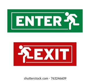 Enter Exit Symbol Stock Vector (Royalty Free) 763246609 | Shutterstock