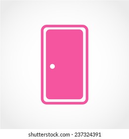 Enter or exit symbol. Internal door. Door sign Icon Isolated on White Background