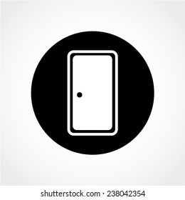 Enter or exit symbol. Internal door. Door sign Icon Isolated on White Background