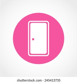 Enter or exit symbol. Internal door. Door sign Icon Isolated on White Background