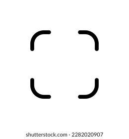Enter Full Screen Icon Symbol Black Outline High Quality Vector. EPS10