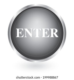 enter glossy icon glossy button