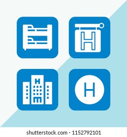 enter icon. 4 enter set with hotel vector icons for web and mobile app
