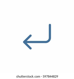 Enter icon. Arrow left login vector