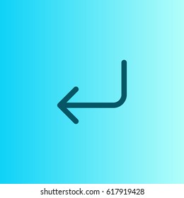Enter icon. Arrow left login vector