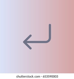 Enter icon. Arrow left login vector