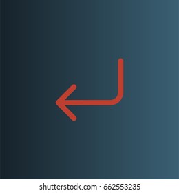 Enter icon. Arrow left login vector
