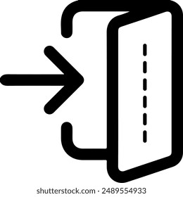 Enter icon design with right direction arrow 