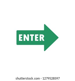 Enter, in icon. Editable vector stroke 500x500 Pixel.