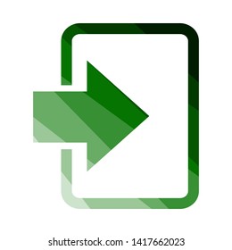 Introduzca el icono. Diseño de la escalera de color plana. Ilustración vectorial.