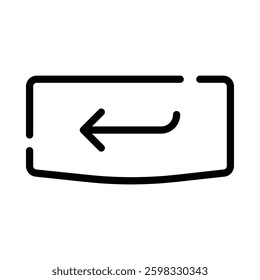 Enter icon illustration in line style. Perfect for website mobile app presentation. Suitable for any user interface and user experience