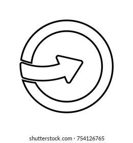 Enter icon illustration, one line - stock vector