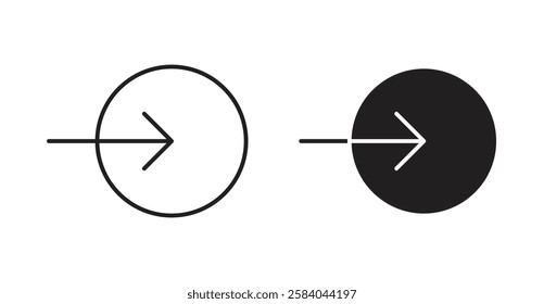 Enter icon set in thin line. vector illustrations for web