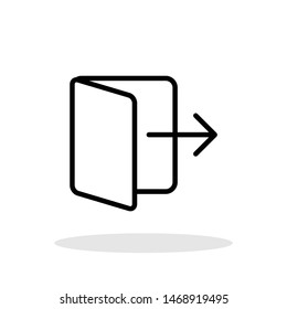Enter icon in trendy flat style. Login symbol for your web site design, logo, app, UI Vector EPS 10. - Vector