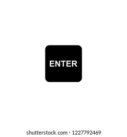 enter icon. enter vector illustration on white background for web and apps.