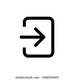 Enter icon vector. Login sign
