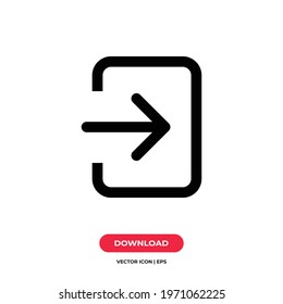 Enter icon vector. Login sign