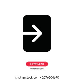 Enter icon vector. Login sign
