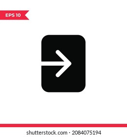 Enter icon vector. Login sign