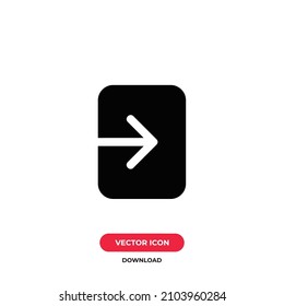 Enter icon vector. Login sign