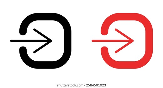Enter icons pack in black and colored version