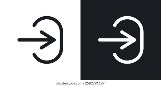 Enter icons set vectors black and colored style