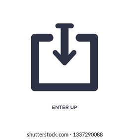 enter up isolated icon. Simple element illustration from arrows concept. enter up editable logo symbol design on white background. Can be use for web and mobile.