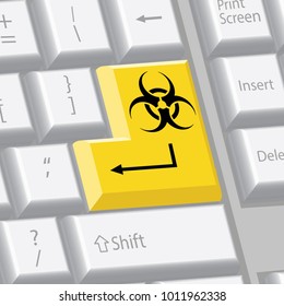 enter key biohazard symbol 