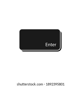 Enter key icon. Clip-art image isolated on white background. Vector illustration.