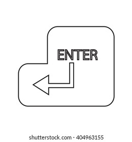 Enter key icon Illustration design