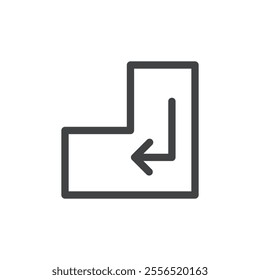 Enter key icon Vector logo outline