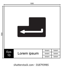 Enter key of keyboard vector icon.