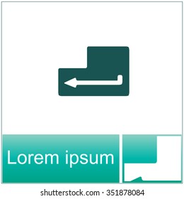 Enter key of keyboard vector icon.
