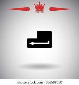 Enter key of keyboard vector icon.