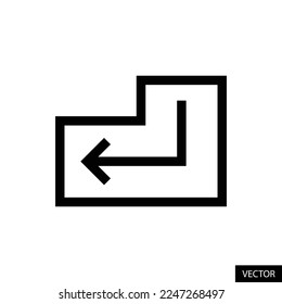 Introduzca un icono de vector clave en el diseño de estilo de línea para el sitio web, aplicación, interfaz de usuario, aislado en fondo blanco. Trazo editable. Ilustración vectorial EPS 10.