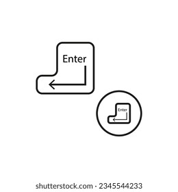 Enter keyboard icon. Vector illustration. EPS 10.