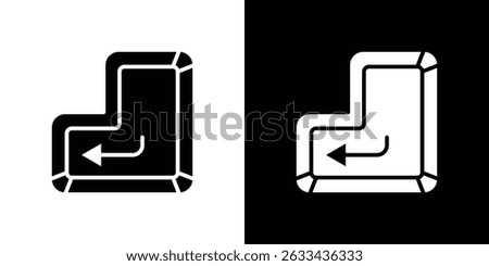 Enter keyboard key icon concept, vector illustration