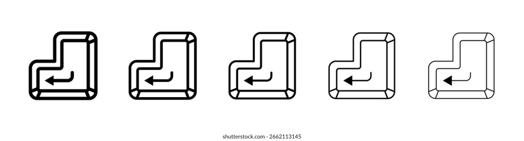 Geben Sie ein Tastatursymbol gefüllte flache Zeichen Konzept für Web-Design.