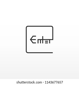 Enter line vector icon. Vector image.